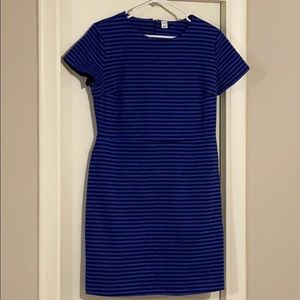 Blue and Black Striped Dress